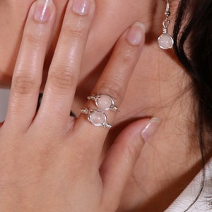 Pink Opal Crystal Ring
