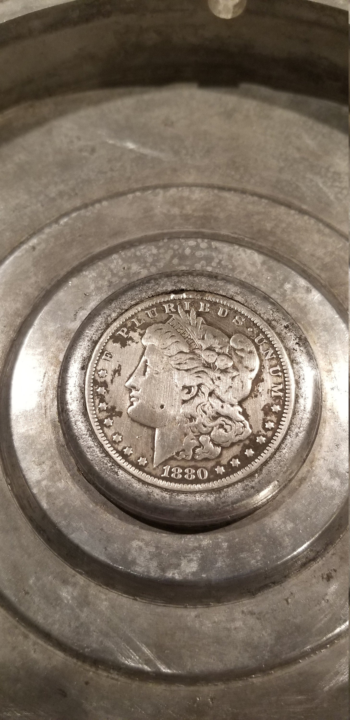 1880 Silver Dollar Large Ashtray Etsy
