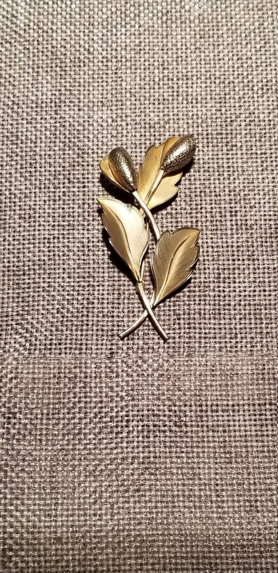 Bond Boyd Gold over Sterling Silver Gorgeous Flower Pin - signed