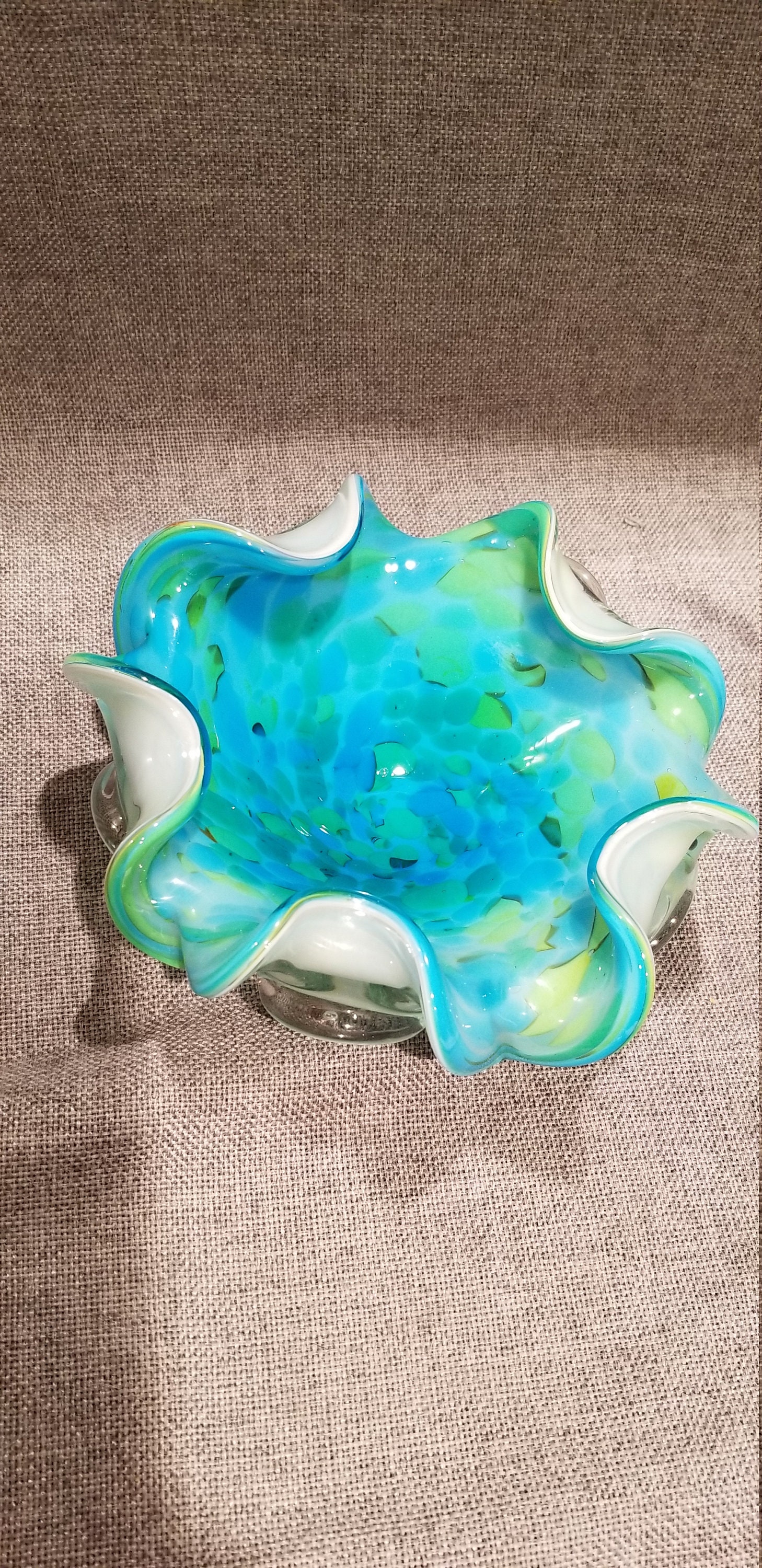 Vintage Murano Confetti Triple Glass Bowl PLEASE READ Etsy UK
