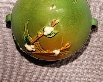 Roseville Pottery Snowberry Green Hanging Planter - 1947 - Etsy