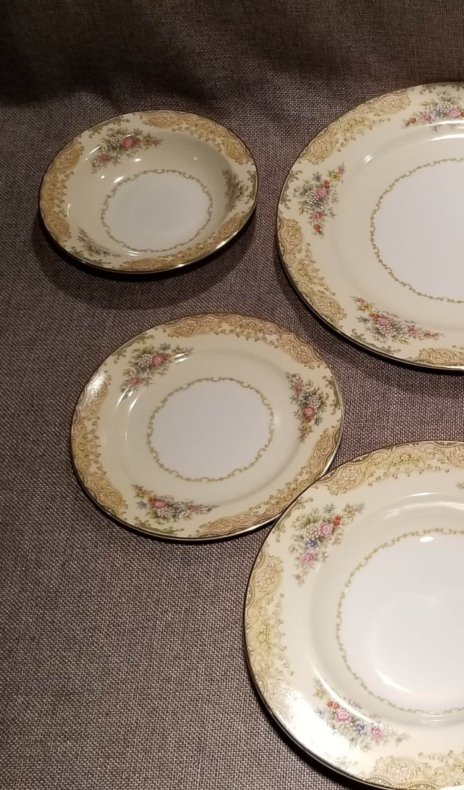 Vintage Noritake Mystery Pattern 177 7 Piece Place Setting Etsy