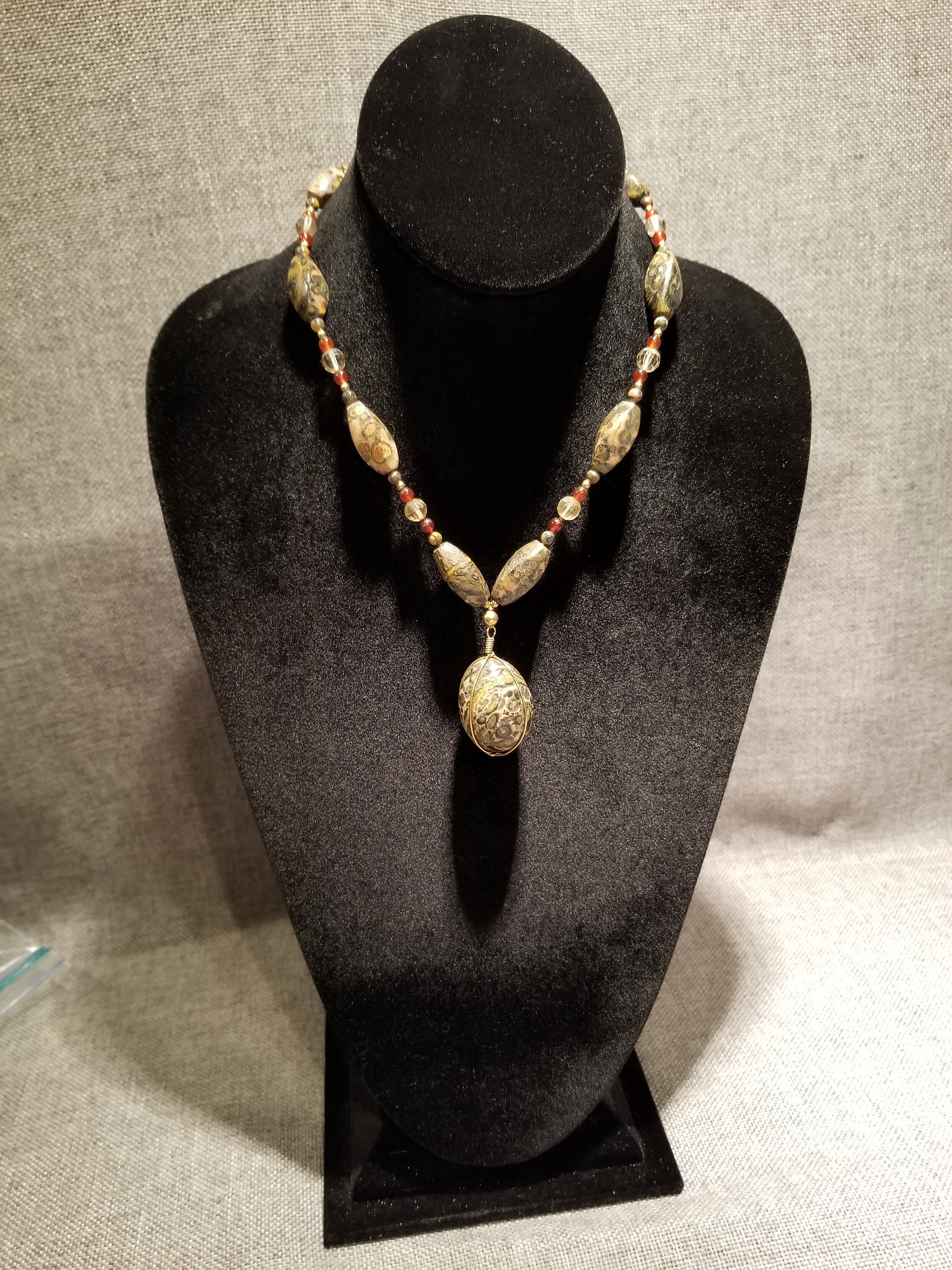 【JORDAN CRAIG】Leopard Jasper Beaded Necklace Leopard Jasper Beaded Necklace