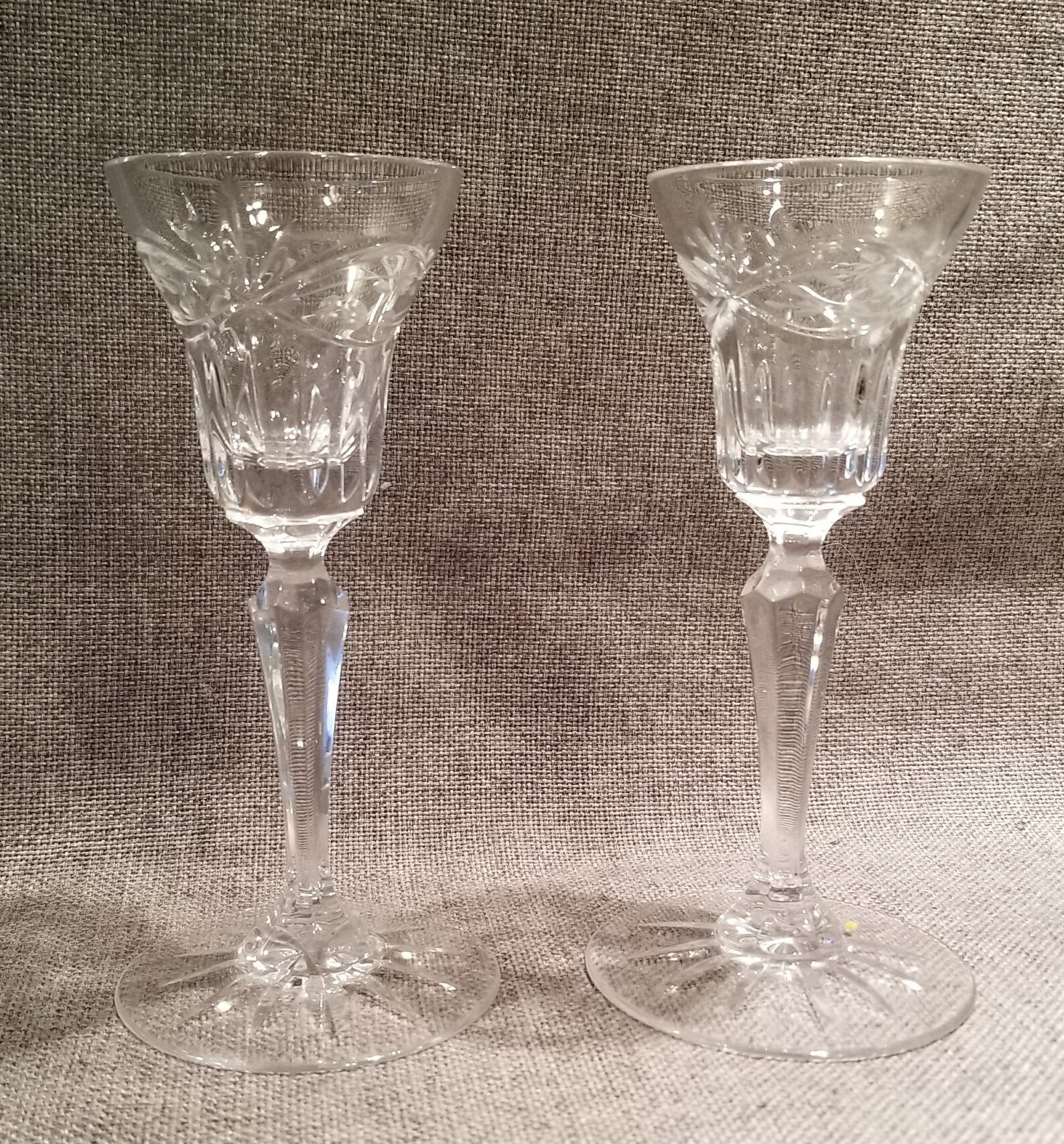 Gorham Crystal Candle Holders Etsy