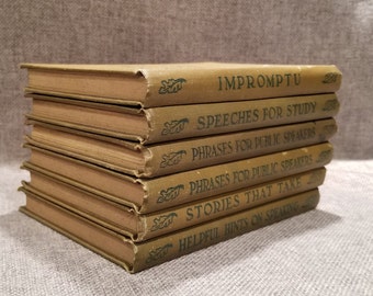 Six Antique Grenville Kleiser Books Published by Funk and Wagnalls Co. 1912