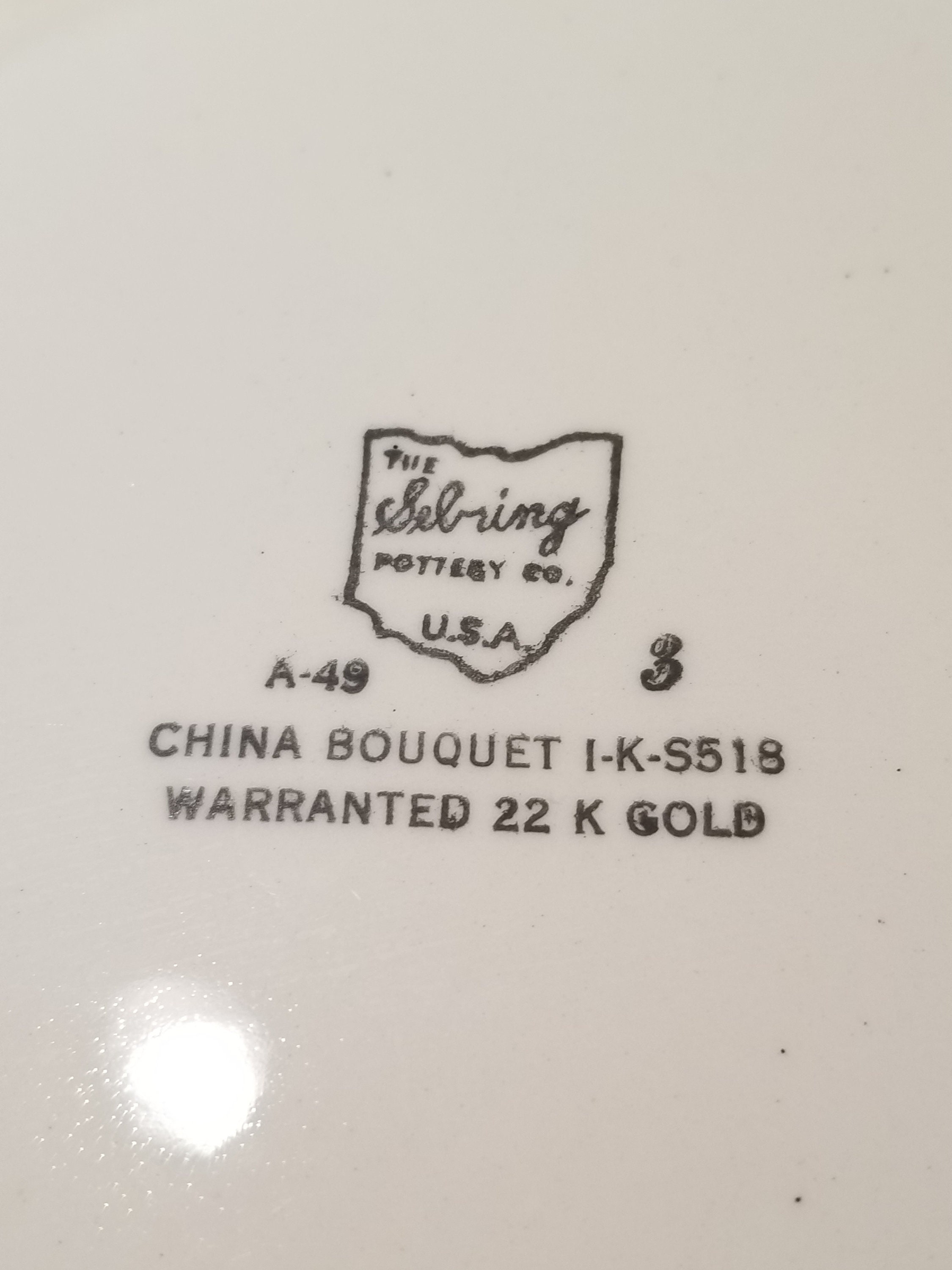 3 Sebring Pottery China Bouquet Dinner Plates 9 Etsy