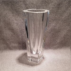 Signed Orrefors Crystal Vase - Lars Hellsten Odyssey Design - Numbered