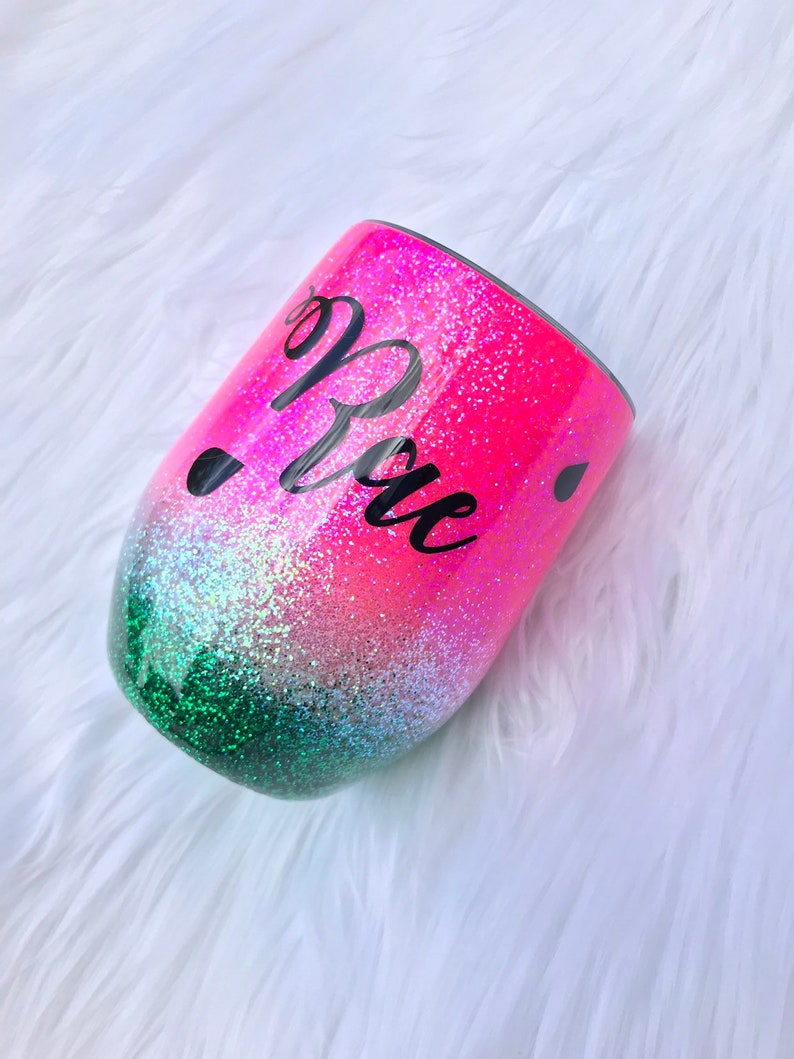 Glitter Watermelon Tumbler Summer Tumbler Watermelon Glitter Etsy