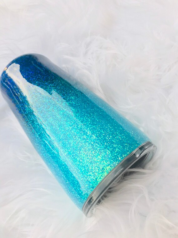 Blue Glitter Ombre Tumbler Baby Blue Glitter Tumbler Light Blue And Dark Blue Glitter Tumbler