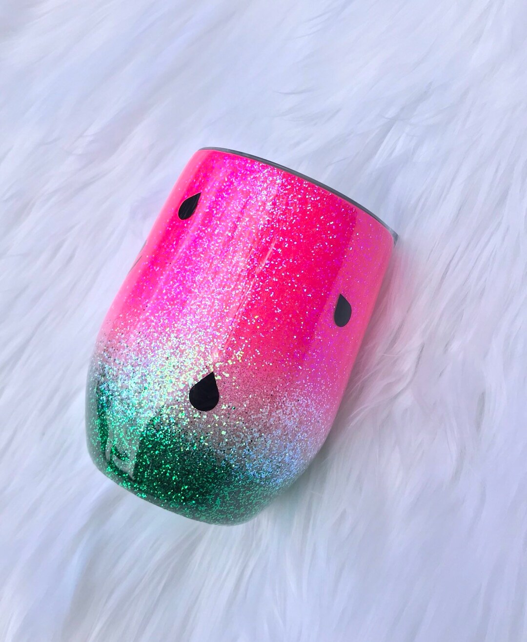 Glitter Watermelon Tumbler Summer Tumbler Watermelon Glitter Etsy
