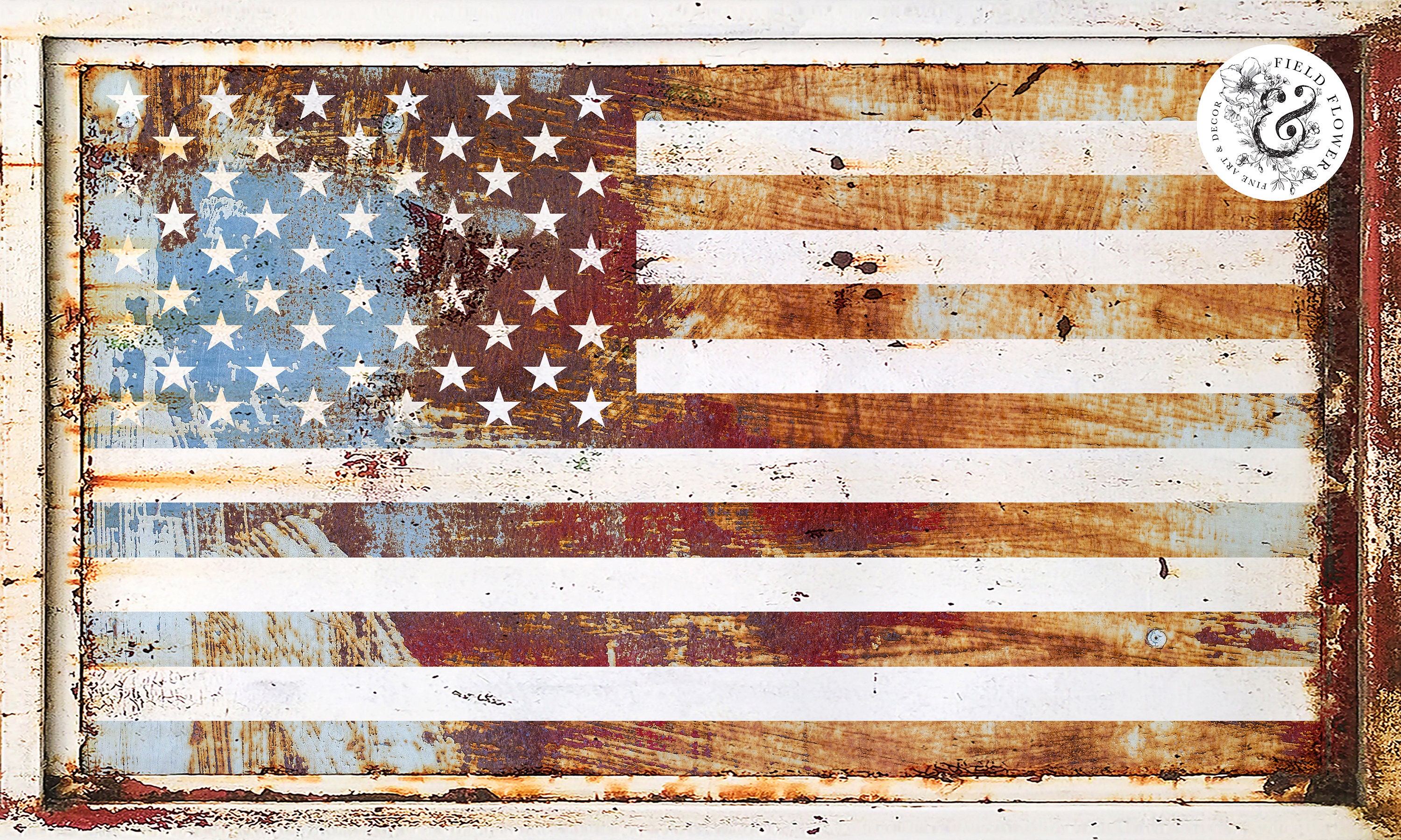 American Flag Wall Decor Modern Farmhouse Large Canvas Etsy UK