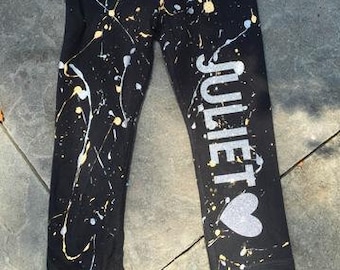 Custom Splatter Painted Leggings