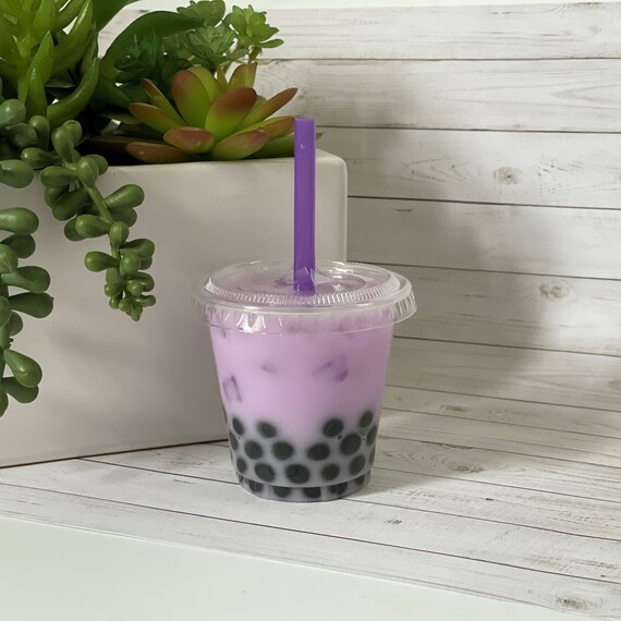 Mini Bubble Tea | Milk Tea | Boba | Brown Sugar | Tea with Cream | Faux Drink | Fake Drink | Fake Food | Purple Tea