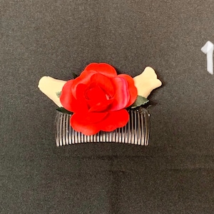 Handmade Wood Rose hair comb. Accessorize your hair with Wooden Roses