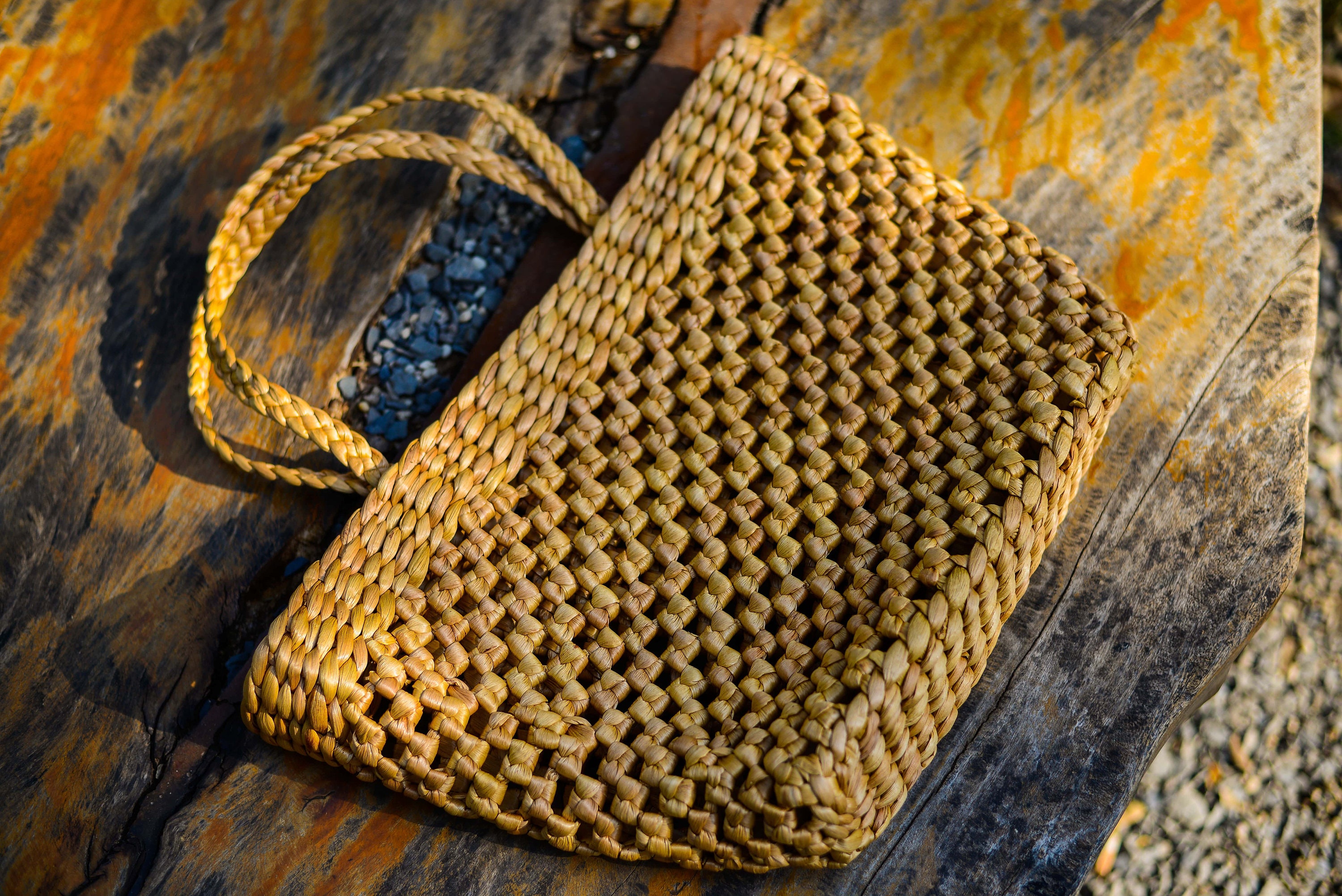 The Woven Boat Bag - Handmade Woven Water Hyacinth Shoulder Market ...