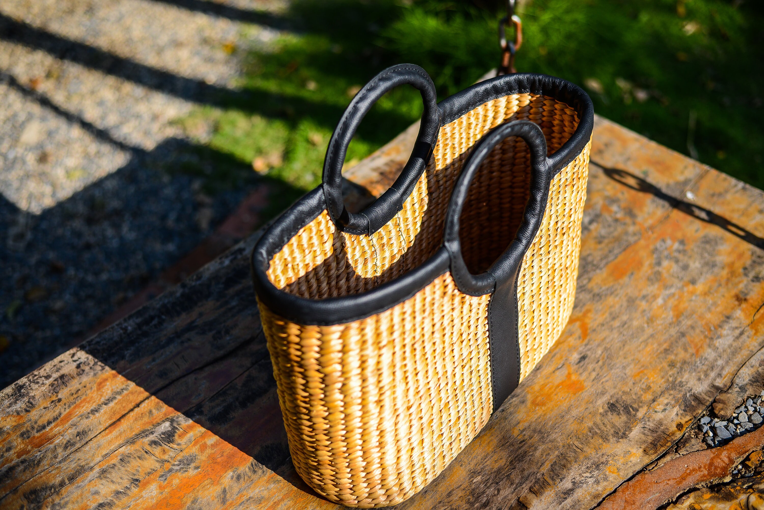 The Woven Getaway - Handmade Large Woven Water Hyacinth Bag With ...