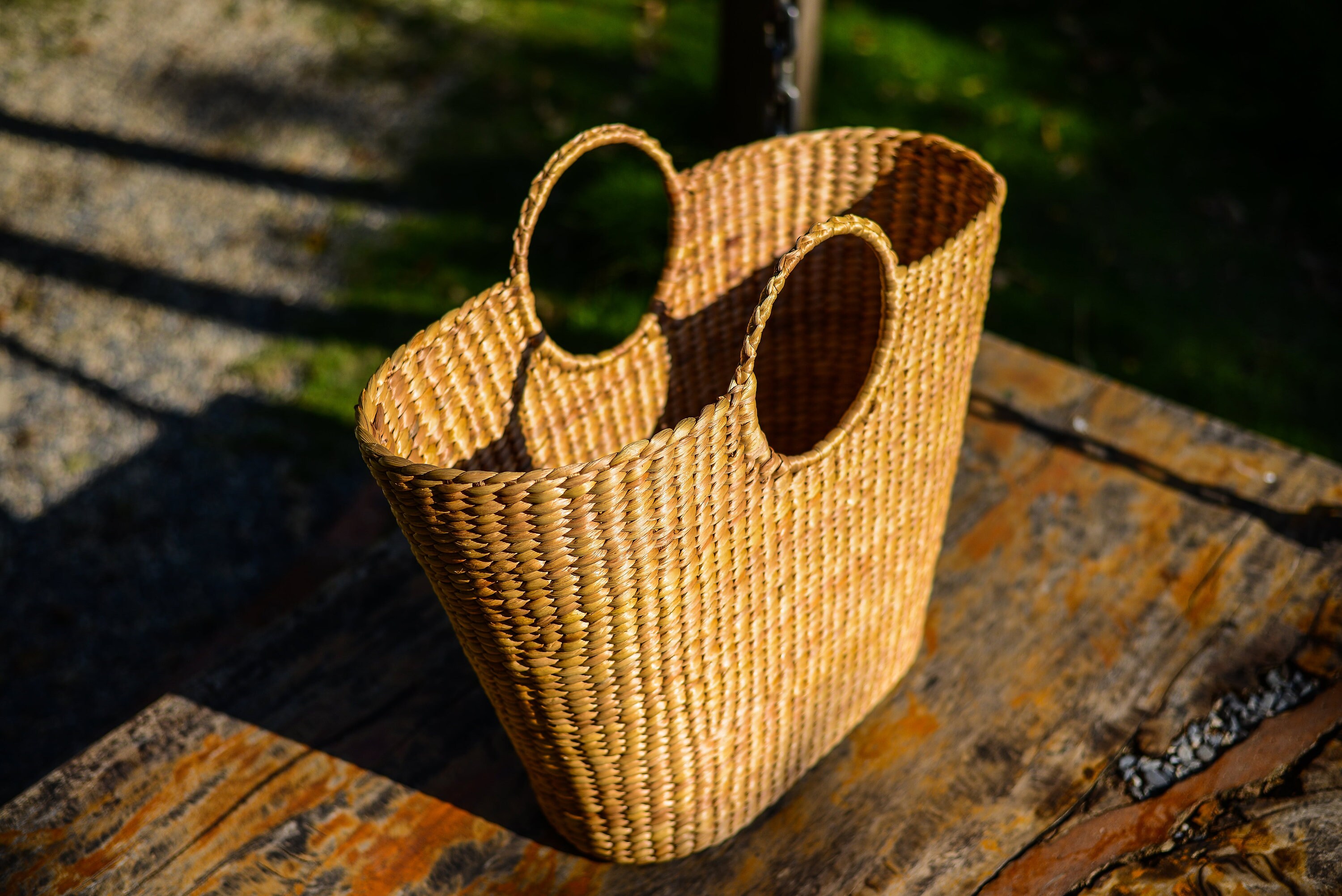 The Woven Maxi Bag - Handmade Woven Water Hyacinth Large Basket/top ...
