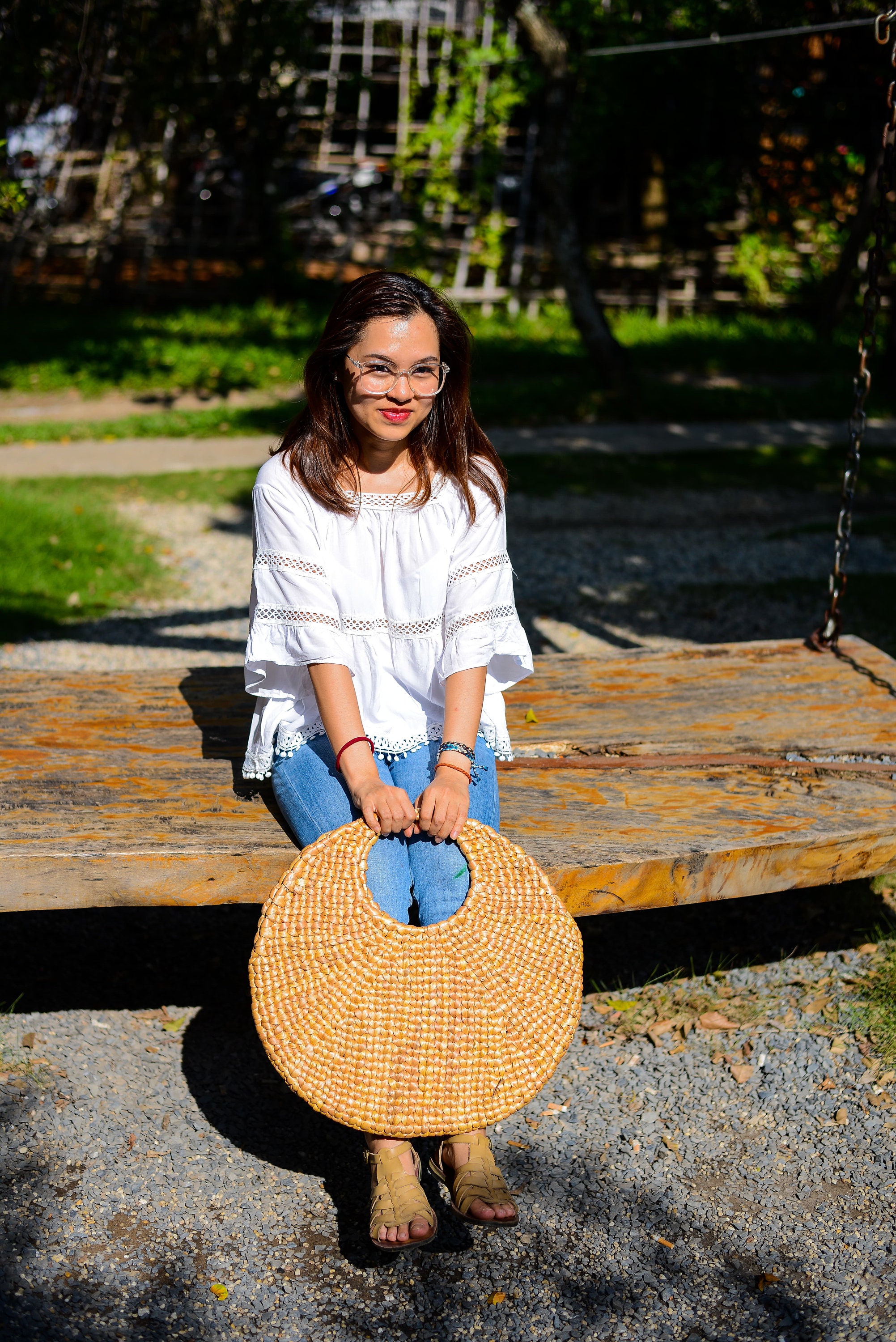 The Woven Moon Bag Handmade Woven Water Hyacinth Market/work/evening ...