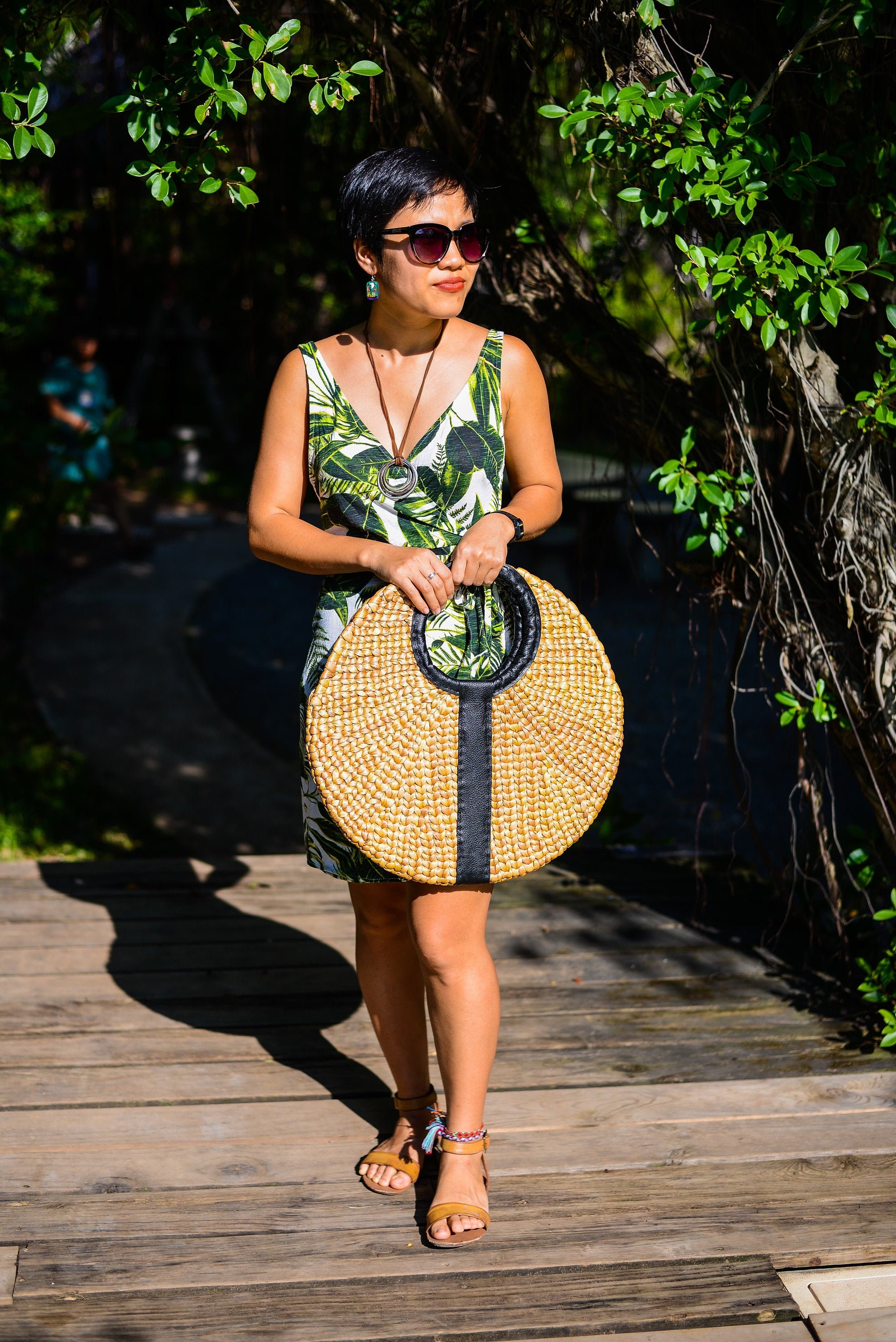 The Woven Moon Bag Handmade Woven Water Hyacinth - Etsy