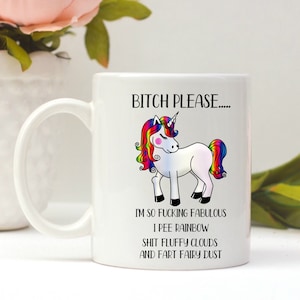 Funny Unicorn Mug for Women – Rainbow Coffee Cup with Attitude – Sassy Gift for Best Friend, Coworker, or Crazy Unicorn Lady