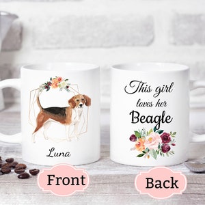 Personalized Beagle Mug, Pet Mug Personalized, Pet Mug Custom, Pet Portrait Mug, Dog Lover Gift, Beagle Gift