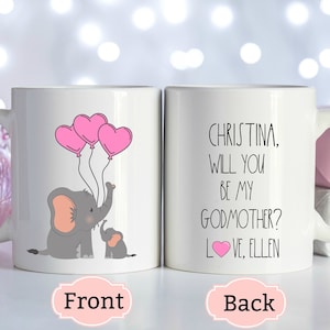 Personalized Godmother Gift, Custom Godmother Proposal, Will You Be My Godmother Mug, Rae Dunn Inspired