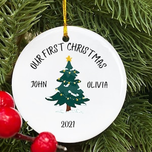 First Christmas Ornaments Wedding, Couple Ornaments, First Married Ornament, Wedding Ornaments, Personalized Wedding Ornaments