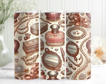 Fashion Tumbler Wrap, 20 Oz Skinny Tumbler Sublimation Design, Makeup Beauty Tumbler Wrap, Boss Babe Tumbler Wrap, Luxury Tumbler Design