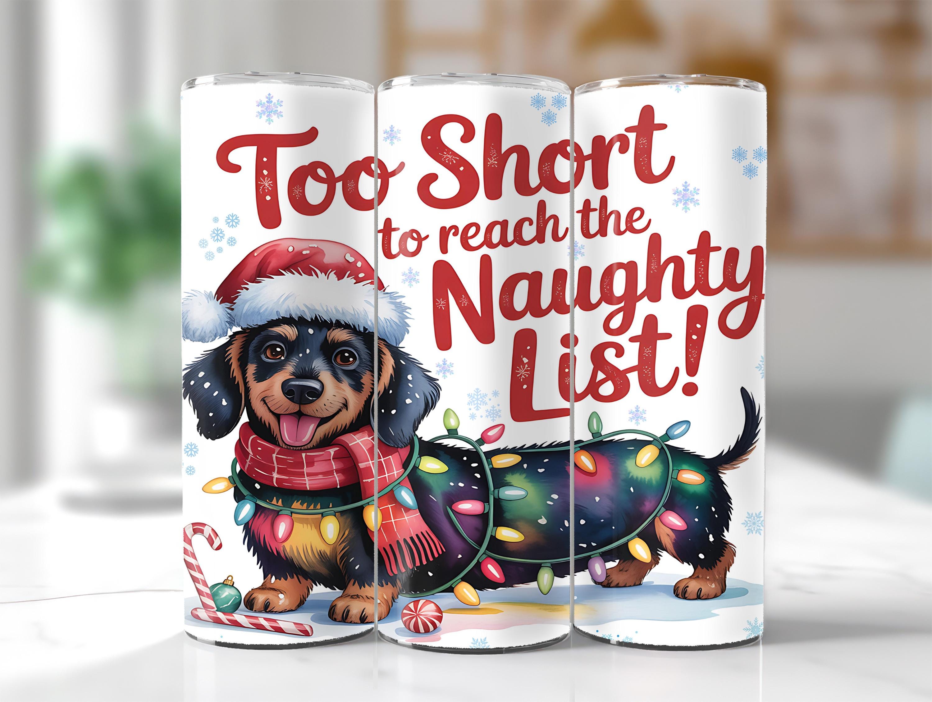 Holiday Wiener Dog Tumbler Wrap PNG, Funny Christmas Dachshund 20oz ...