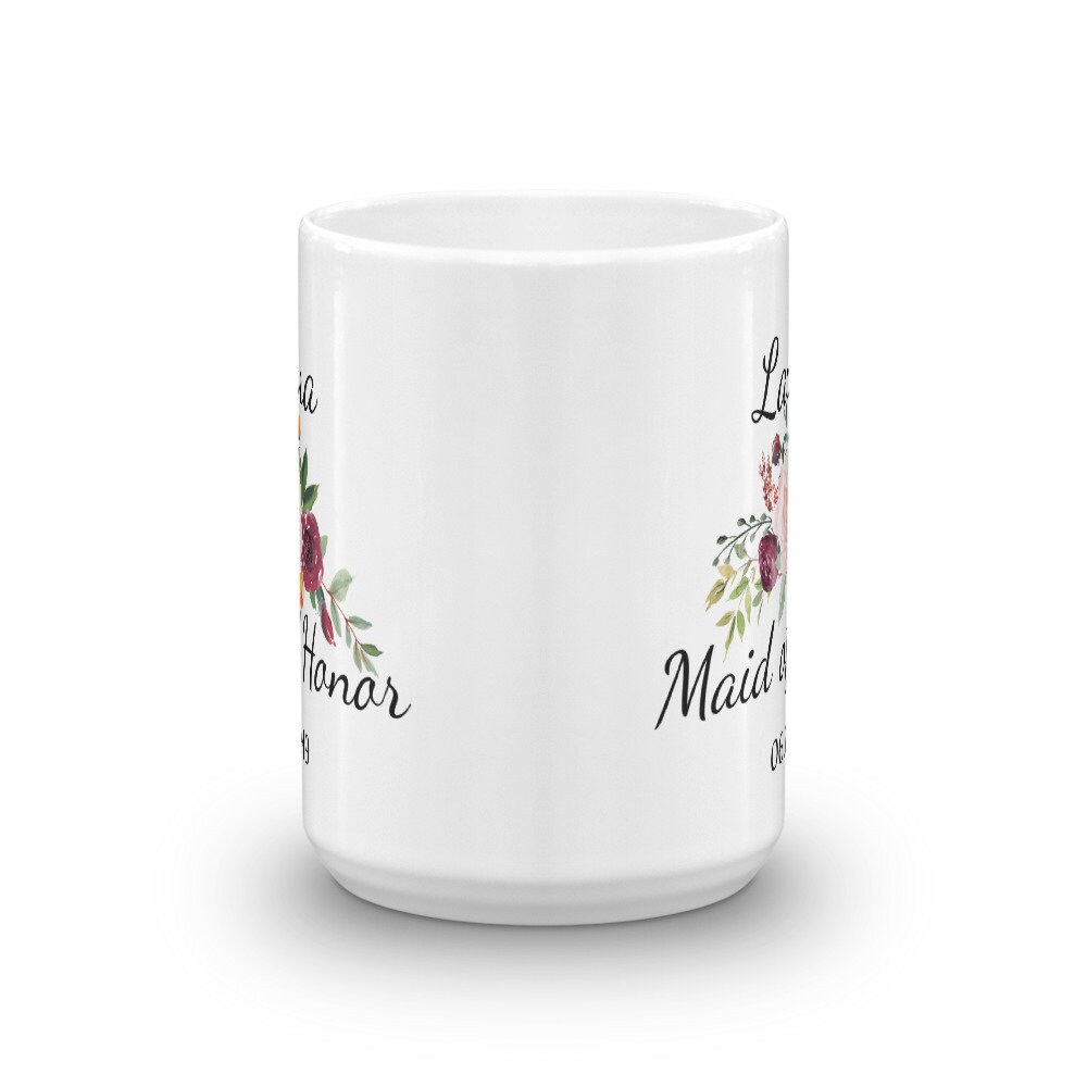 Mug Personnalisable "Super Demoiselle D'Honneur" - Tasse Cadeau Photo Et Message - Céramique 25cl