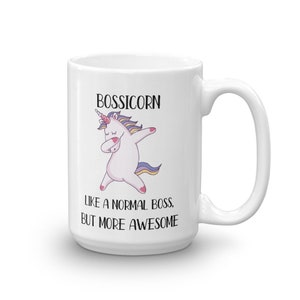 Custom Funny Boss Gift, Bossicorn Mug Like A Normal Boss But More Awesome Funny Mug Cup, Thank you Mugs image 8