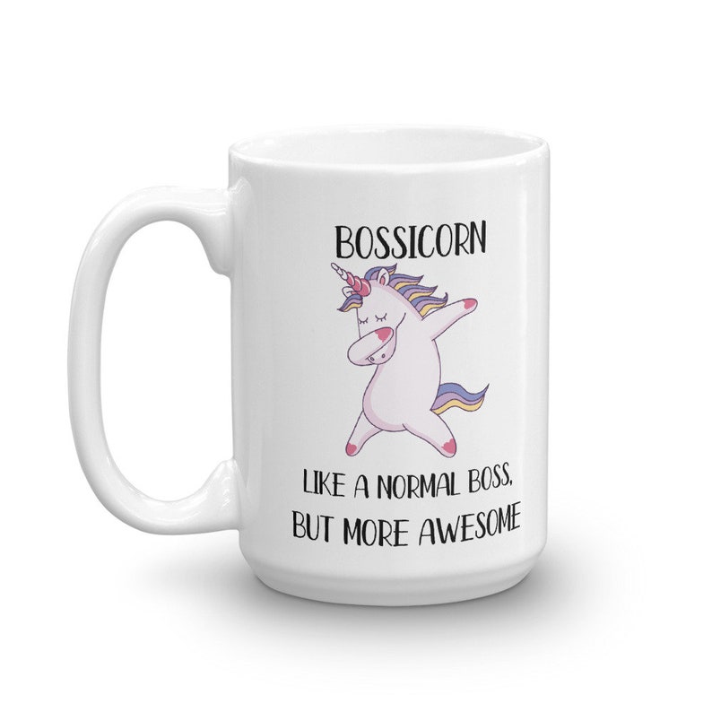 Custom Funny Boss Gift, Bossicorn Mug Like A Normal Boss But More Awesome Funny Mug Cup, Thank you Mugs image 9