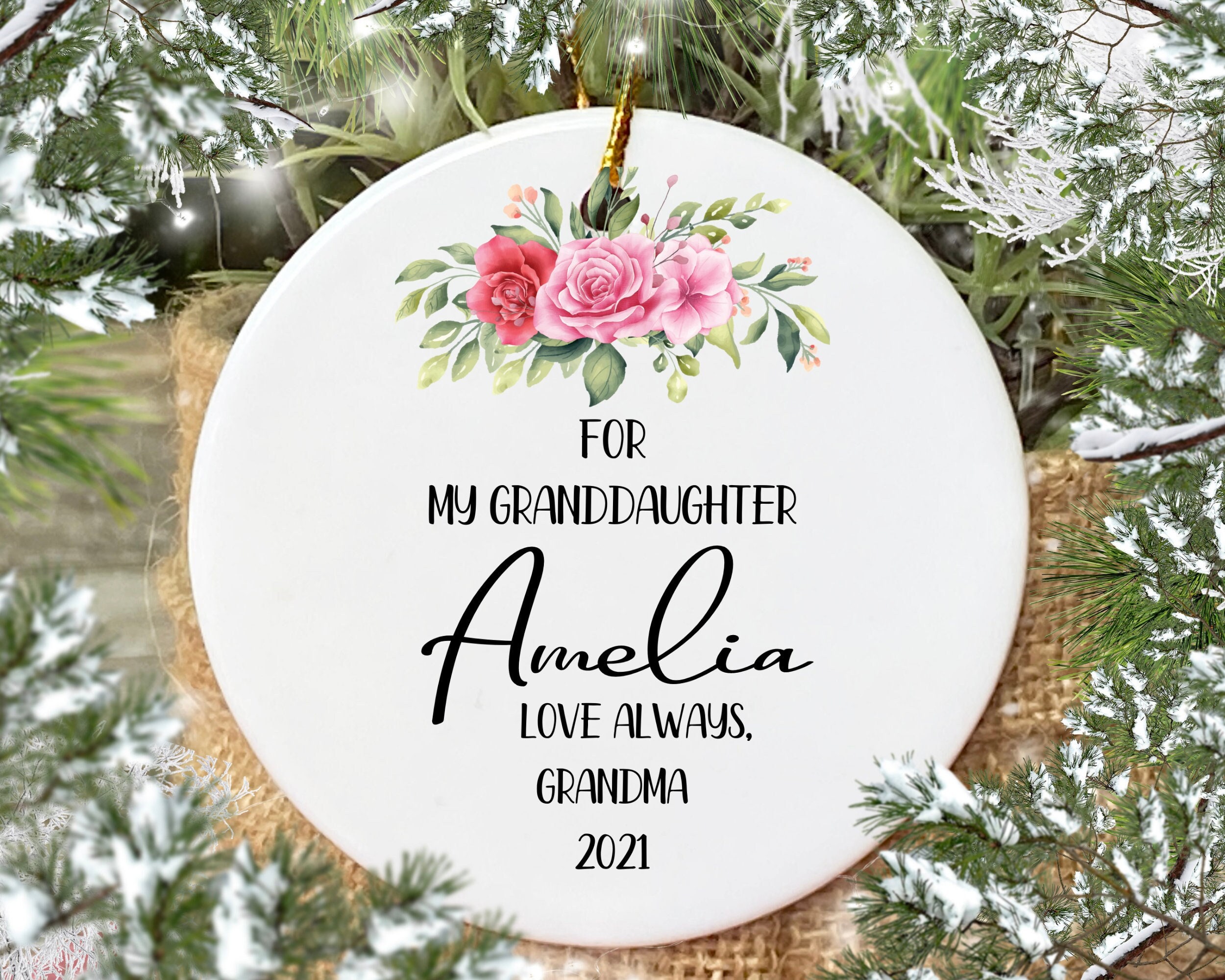 Granddaughter christmas ornaments 2021 Clearance