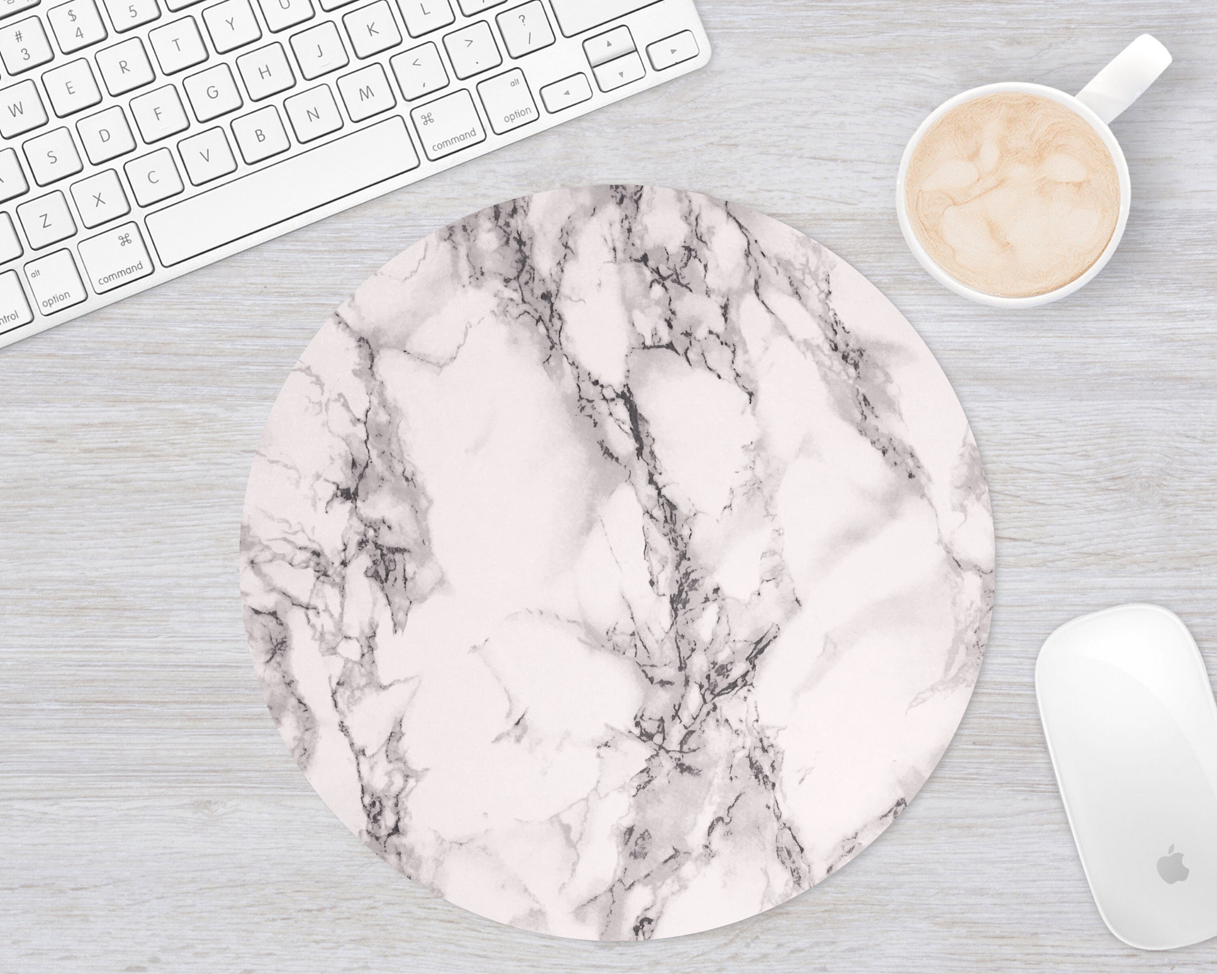 Marble Mouse Pad Circle Mousepad Round Mouse Pad for Women Etsy