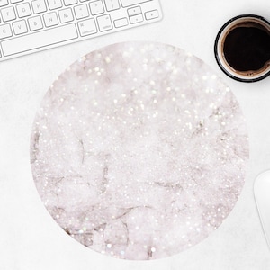 Marble Mouse Pad, Circle Mousepad, Round Mouse Pad For Women, Desk Accessories, Office Decor, Gift For Coworker, Gift Ideas For Coworker