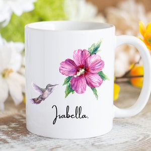 Personalized Hummingbird Mug, Hummingbird Coffee Mug, Hummingbird Gift for Women, Humming Bird Gifts, Bird Lover Gift, Bird Mug