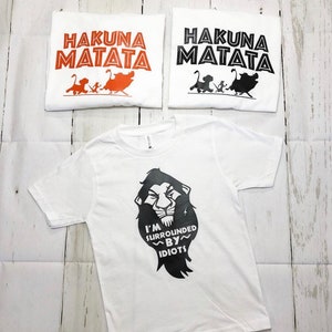 Hakuna Matata Shirt, Lion King Shirt, Family Disney Shirt, Disney Shirt