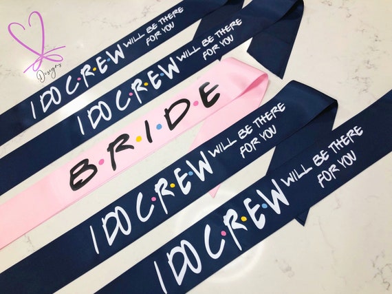 Bridal Sash Bride to Be Sash Friends Themed Bridal Sashes