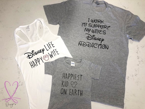 disney life happy wife shirt