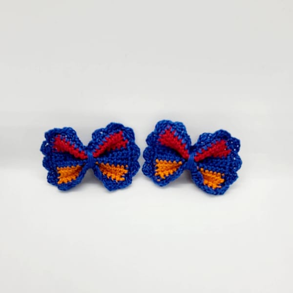 Armenian Flag Crochet Hair Clips (2)