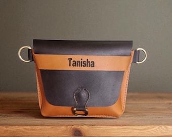 Personalisierte Leder Bauchtasche, Crossbody Taschen für Frauen, Trendige Schultertasche, Reiserucksack, Leder Bumbag, Urlaubs Cub Tasche, Gürteltasche