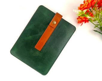 Personalized Full grain leather case for Kindle Paperwhite 12th 11th gen generation / Simple leather new Kindle 2024 sleeve Fathers day gift