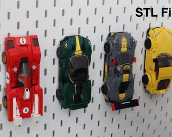 LEGO Speed Champions IKEA Skadis Mount | 3D Printed Toy Car Organizer (3D File)