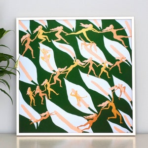 Peace Lily Matrix Print, Women, Botanical Art, Fine Art Print, Flower Painting, Feminist Art, Unity, Pop Art, Wall Art, Acrylic Painting