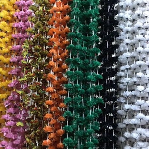 Phoolo ki Lariyas, hand made for any color flowers or lenght.Comes in bunch of 12/5ft Lariyas.