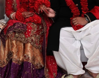 2Ct All red Garland,Haar,Rose Gajra Garland,Varmala,Garlands,Dulha,Dulhan, Shaadi,Indian Wedding Pakistani Wedding,Punjabi Wedding.