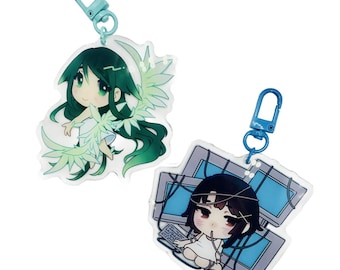 saya no uta and serial experiments lain acrylic charms