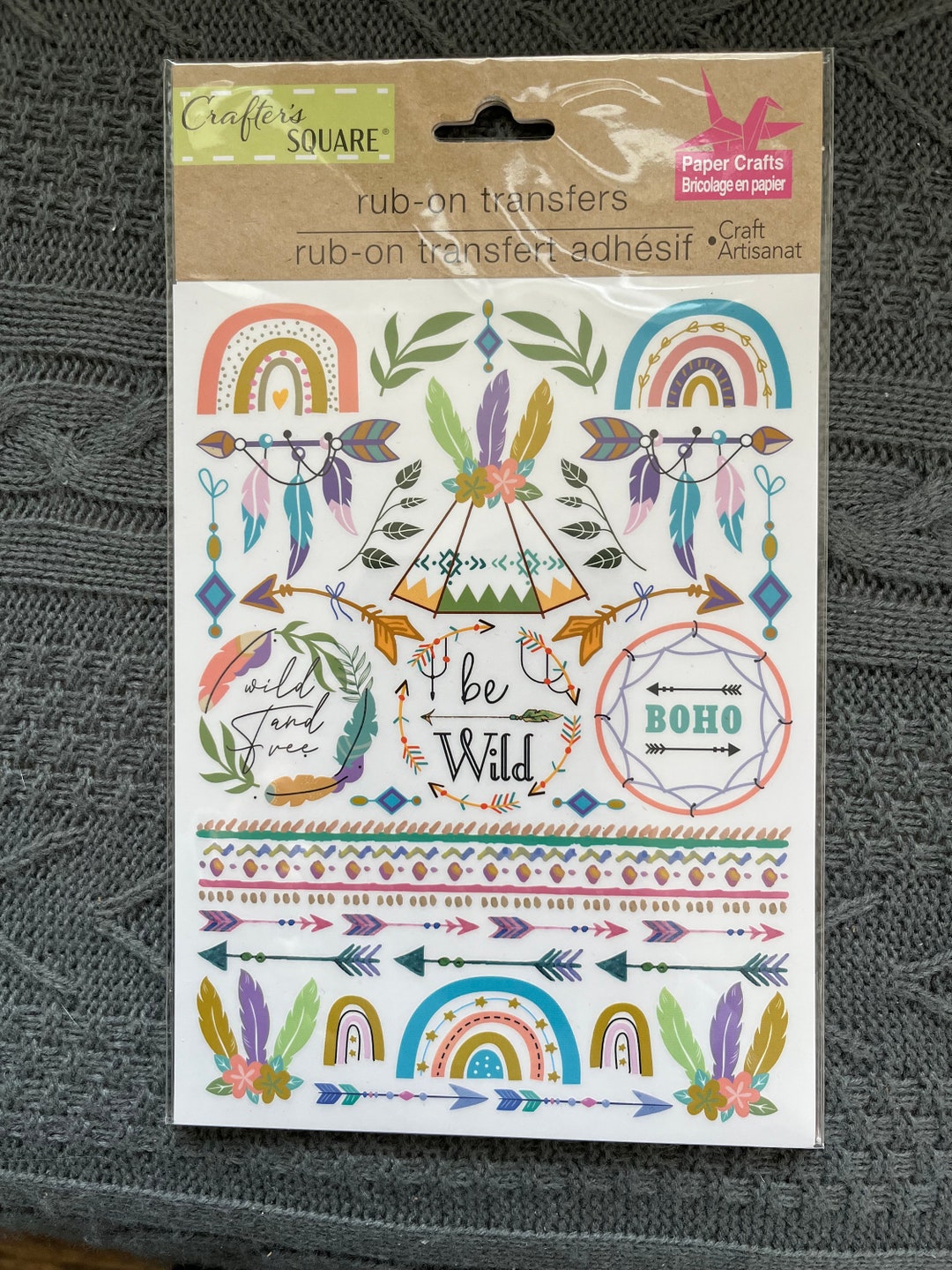 Crafters Square Rub on Transfers BOHO Etsy