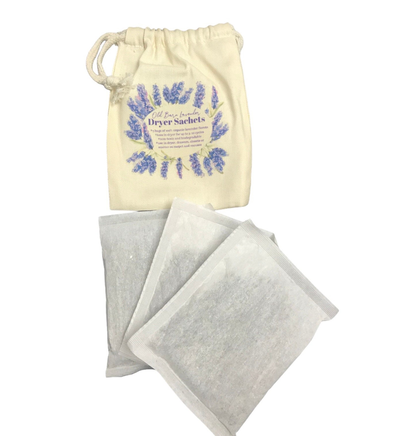 Lavender Dryer Sachets Sheets One Reusable Decorative Cotton Etsy