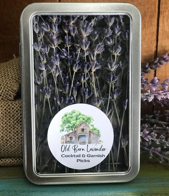 DRIED Edible Lavender Cocktail and Garnish Picks Box of 50 5 Etsy